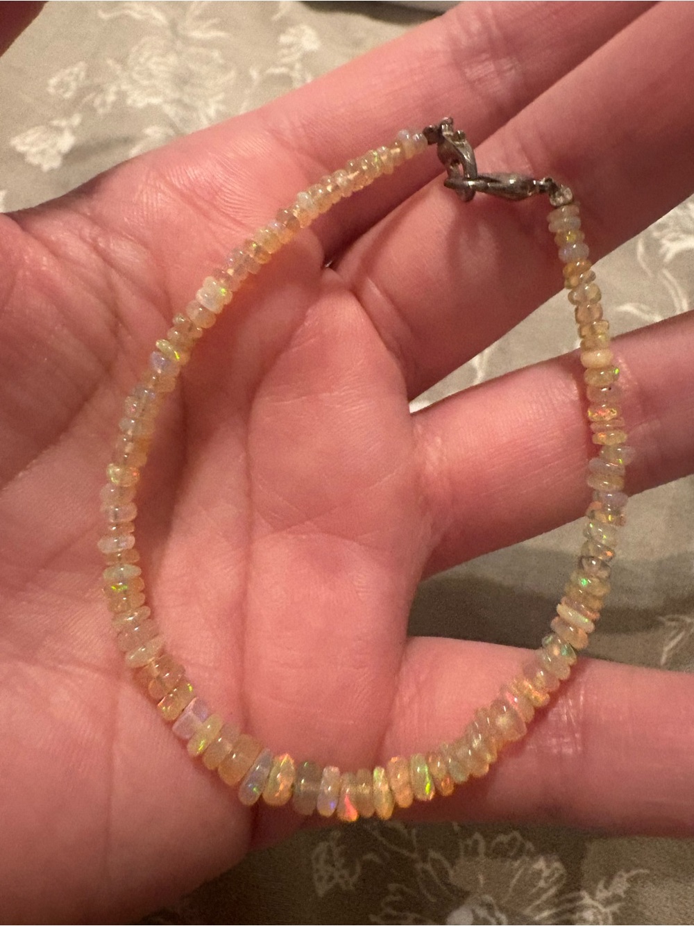 Delicate yellow Opal Bead Bracelet